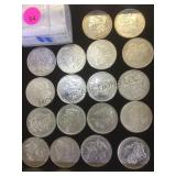 18 MORGAN SILVER DOLLARS
