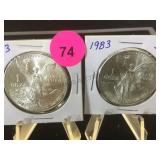 1983,1983 MEXICAN SILVER CENTAVOS