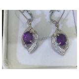 AMETHYST & DIAMOND EARRINGS