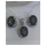 MYSTIC TOPAZ EARRING & PENDANT SET 7.5 CTW