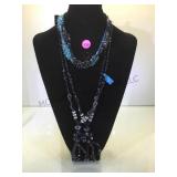 3 KALIFANO  BEADED NECKLACES
