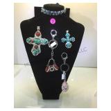 KALIFANO BRACELETS & RHINESTONE KEYCHAINS