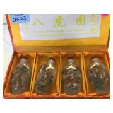 SET OF REVERSE PAINTED ASIAN BOTTLES