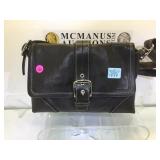 BROWN LEATHER COACH HANDBAG