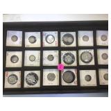 SILVER TRAY OF COINS,WALKING LIBERTY HALF DOLLAR