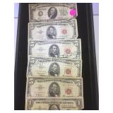 TRAY LOT OF CURRENCY, SILVER CERTIFICATE,