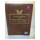 BINDER OF GOLDEN REPLICAS OF UNITED STATES STAMPS