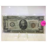 1934  RARE HAWAII $20 NOTE