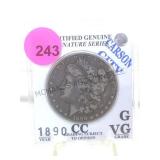 1890 CARSON CITY MORGAN SILVER DOLLAR