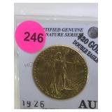 1926 SAINT GAUDENS  $20 GOLD COIN