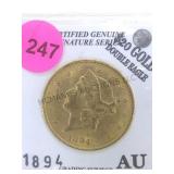1894  $20 AMERICAN GOLD DOUBLE EAGLE