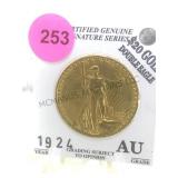 1924 SAINT GAUDENS $20 GOLD COIN