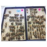 2 TRAY LOTSS OF GLASS BEAD RINGS