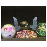 COLLECTION OF GLASS PAPERWEIGHTS, SOME MURANO