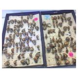 2 TRAY LOTS OF GLASS BEAD RINGS