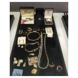 TRAY LOT OF COSTUME JEWELRY,'SHIELDS FIFTHE AVE,'