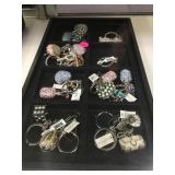 TRAY LOT OF RHINESTONE KEY CHAINS