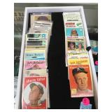 TRAY LOT OF VINTAGE SPORTS CARDS