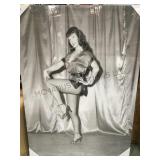 BETTIE PAGE BLACK/WHITE ON CANVAS 30'X42 1/2'