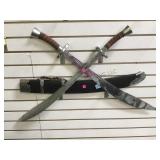 2 DECORATIVE MIDDLE EASTERN KILIJ SWORDS