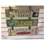 SET OF METAL DECORATIVE /ADVERTISING SIGNS