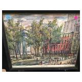 WATER COLOR  OF NEW YORK CITY, ARIST SIGNED
