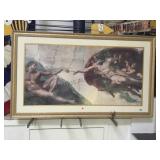 FRAMED & MATTED 'CREATION OF ADAM' PRINT