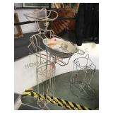 VINTAGE  METAL WASHING STATION  & BOOT PLANTER