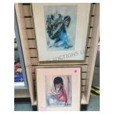 PAIR OF VINTAGE 'THE WHITE DOVE', & 'A BEAUTIFUL
