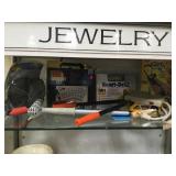 SHELF LOT OF TOOLS, SMART DRILL