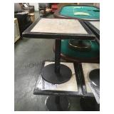 2 MARBLE TOP TABLES 2 X'S THE $