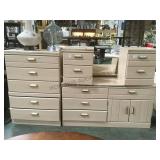5 DRAWER TALL DRESSER, 4DRAWER& CABINET
