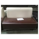 BROWN /WHITE BOOTH SEATING