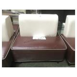BROWN /WHITE BOOTH  SEATING