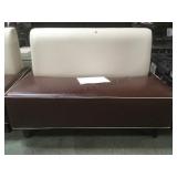 BROWN/WHITE BOOTH DOUBLE ANOTHER ATTACHED ON BACK