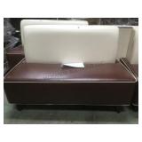 WHITE/BROWN BOOTH SEATING