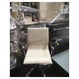 CREAM COLORED HIGH END OFFICE CHAIRS, 12XMONEY