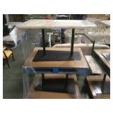 MARBLE TOP TABLE ON METAL BASE, 2XMONEY