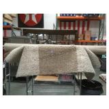 LARGE BROWN/CREAM AREA RUG