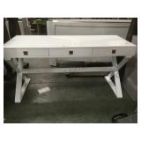 WHITE LACQUER 3 DRAWER DESK