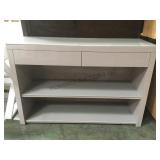 GREY 2 DRAWER, 2 SHELF CABINET