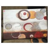 OIL ON CANVAS BUBBLE DESIGN PAINTING