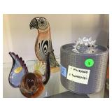 LABELED MURANO BIRD,SWAROVSKI HEDGEHOG & MORE LABELED MURANO BIRD,SWAROVSKI HEDGEHOG & MORE