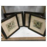 SET OF FRAMED, MATTED :ROMANTIC PROFUSION' PRINTS SET OF FRAMED, MATTED :ROMANTIC PROFUSION' PRINTS