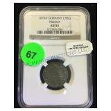 1870A GERMANY 2.5SG PRUSSIA AU53 COIN 1870A GERMANY 2.5SG PRUSSIA AU53 COIN