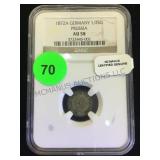 1872A GERMANY 1/2SG PRUSIA AU 58 COIN 1872A GERMANY 1/2SG PRUSIA AU 58 COIN