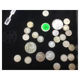 TRAY OF COINAGE, SILVER QUARTER, MERCURY DIMES TRAY OF COINAGE, SILVER QUARTER, MERCURY DIMES