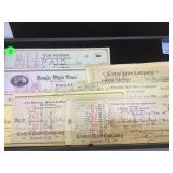 TRAY LOT OF VINTAGE CANCELED CHECKS TRAY LOT OF VINTAGE CANCELED CHECKS