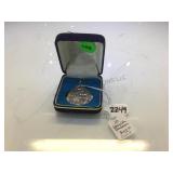 STERLING SILVER SPANISH DOUBLOON, CAST STERLING SILVER SPANISH DOUBLOON, CAST