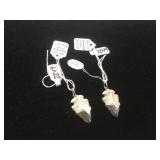 PAIR OF STERLING SILVER ARROW HEADS PAIR OF STERLING SILVER ARROW HEADS